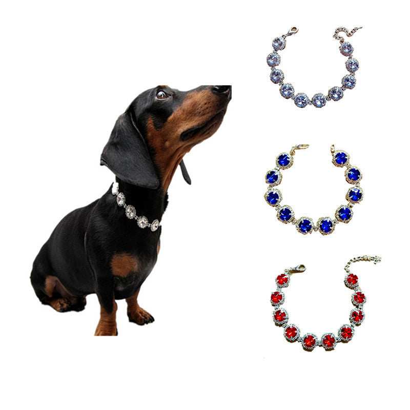 Rhinestone Dog Necklace Jewelry Bling Crystal Choker For Small Dogs Cats 2 - teedoges Rhinestone Dog Necklace Jewelry Bling Crystal Choker For Small Dogs Cats - Image 2