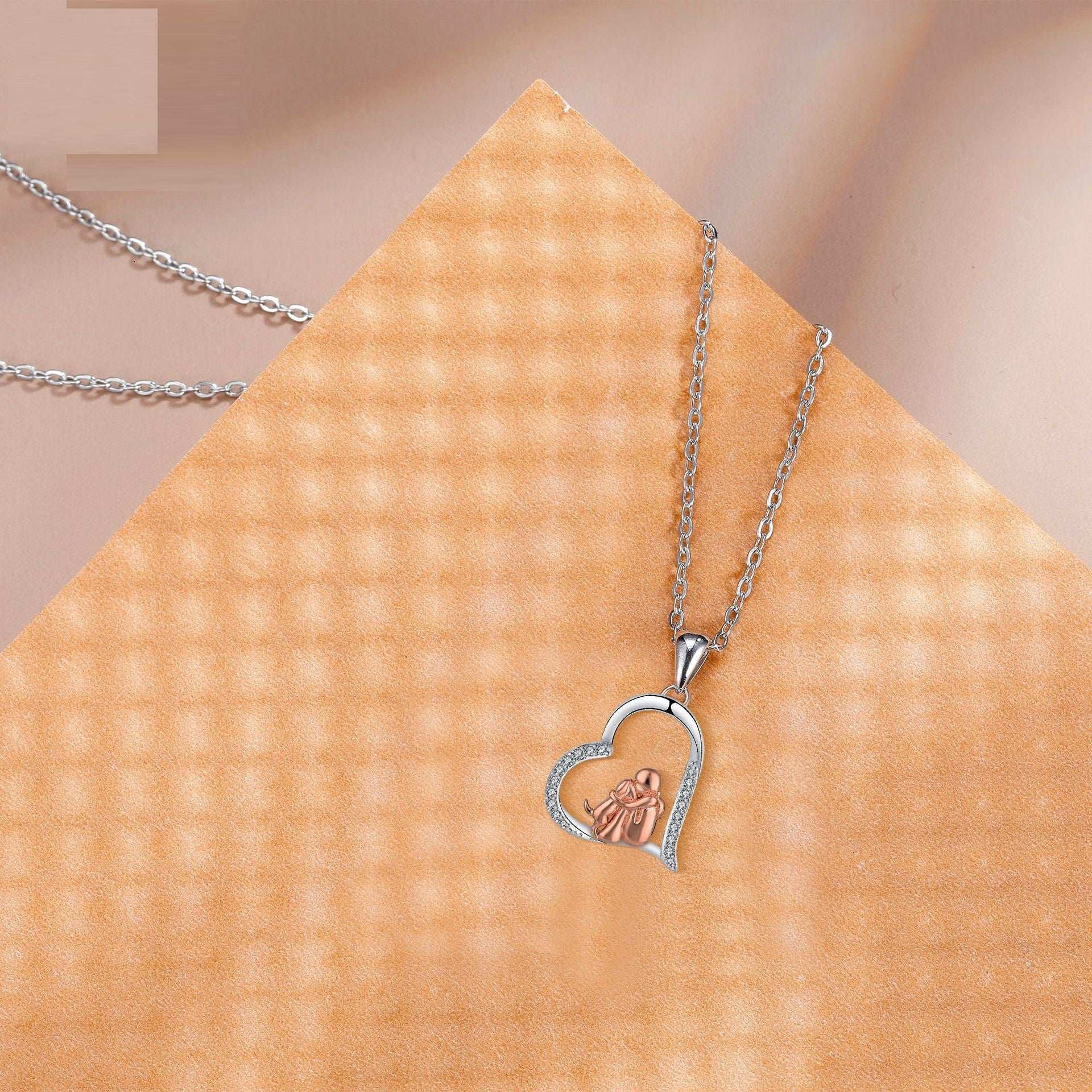 Love Guardian Pendant Girl And Dog Necklace Memorial Jewelry For Pet Owners 2 - teedoges Love Guardian Pendant Girl And Dog Necklace Memorial Jewelry For Pet Owners - Image 2