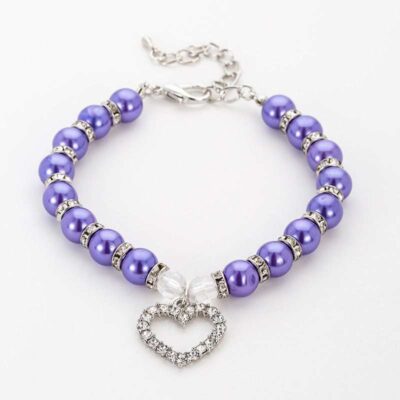Pearl Necklace Pet Collar With Rhinestone Heart Pendant Cat Dog Jewelry 13 - teedoges 14b11283 6299 4f47 ae08 f934b69a40ad - teedoges