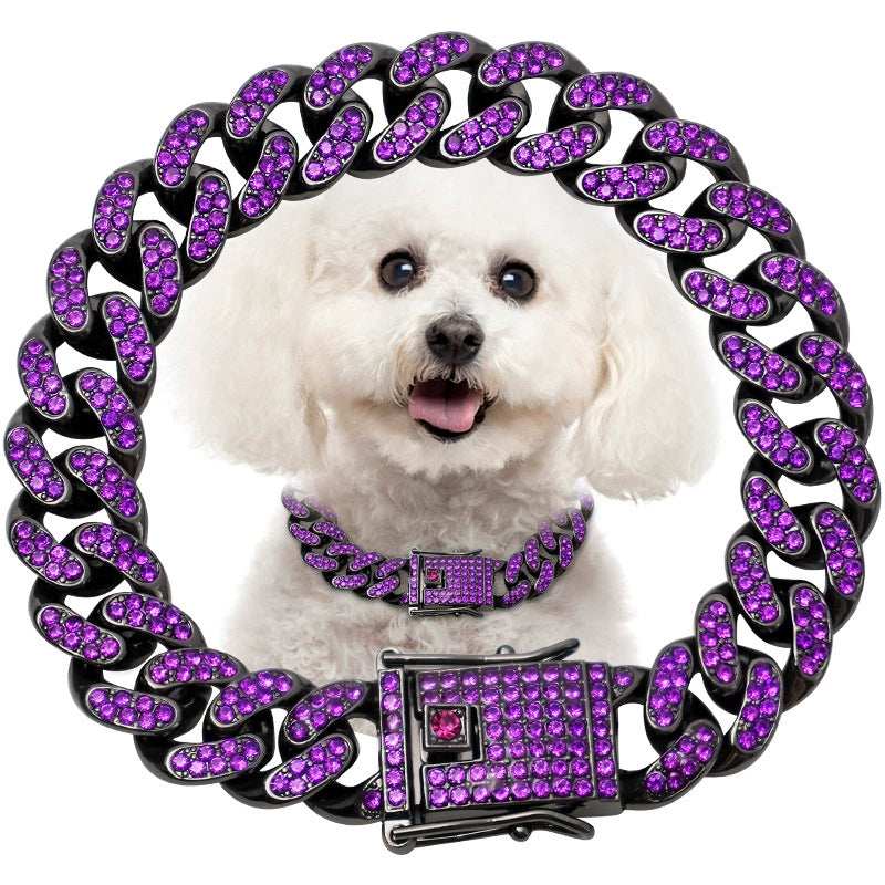 Diamond Hip Hop Dog Cat Pet Collar Cuban Link Chain Jewelry Necklace 3 - teedoges Diamond Hip Hop Dog Cat Pet Collar Cuban Link Chain Jewelry Necklace - Image 3