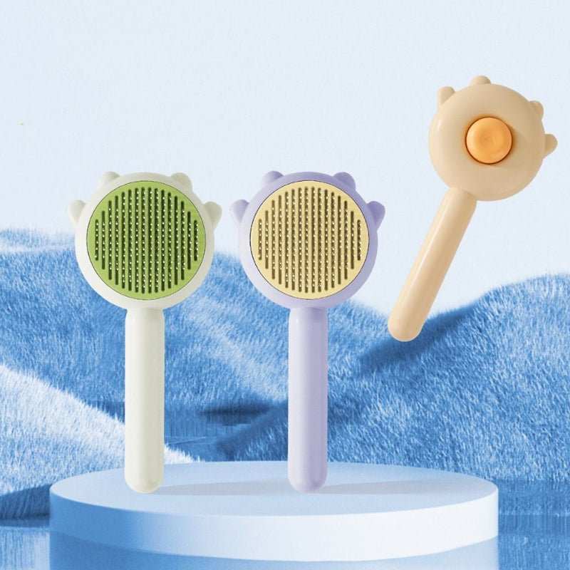 Professional De Shedding Brush Pet Grooming Massage Tool With Self Cleaning Button 3 - teedoges Professional De Shedding Brush Pet Grooming Massage Tool With Self Cleaning Button - Image 3