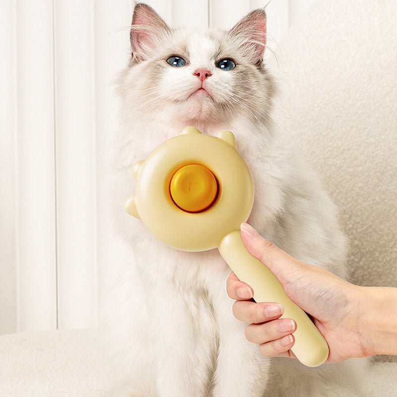 Professional De Shedding Brush Pet Grooming Massage Tool With Self Cleaning Button 1 - teedoges Professional De Shedding Brush Pet Grooming Massage Tool With Self Cleaning Button