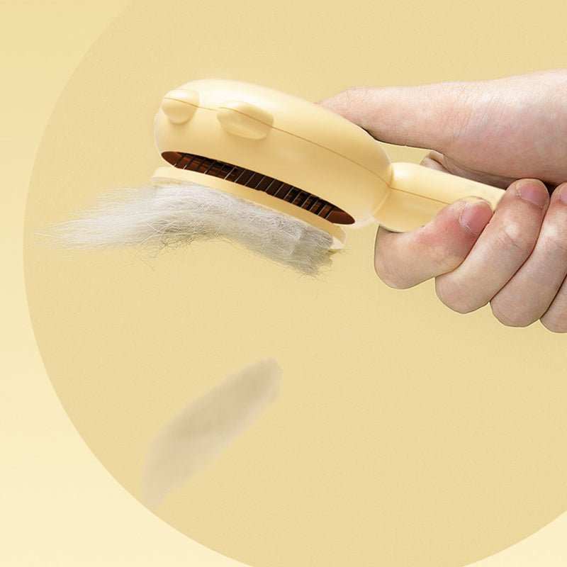 Professional De Shedding Brush Pet Grooming Massage Tool With Self Cleaning Button 2 - teedoges Professional De Shedding Brush Pet Grooming Massage Tool With Self Cleaning Button - Image 2