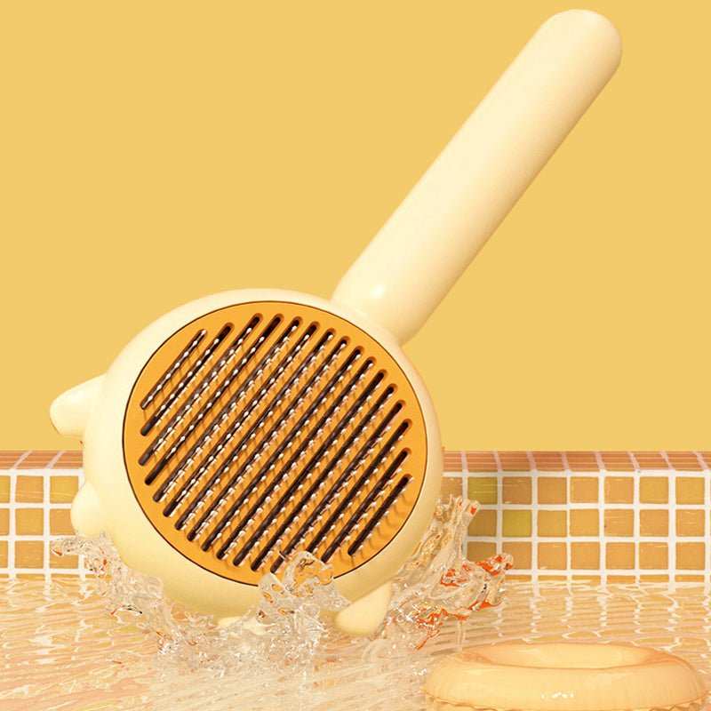 Professional De Shedding Brush Pet Grooming Massage Tool With Self Cleaning Button 5 - teedoges Professional De Shedding Brush Pet Grooming Massage Tool With Self Cleaning Button - Image 5