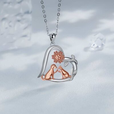 Pastoral Style Pendant Dog Necklace Elegant Flower Pearl Pet Jewelry