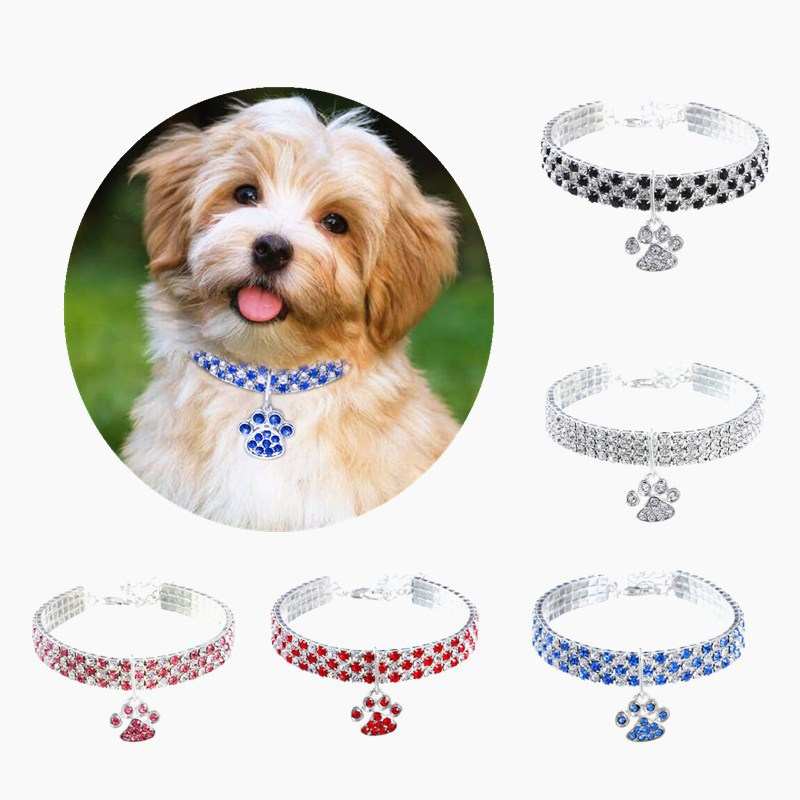 Pet Collar With Diamonds Mixed Color Cat Claws Elastic Dog Necklace Jewelry 2 - teedoges Pet Collar With Diamonds Mixed Color Cat Claws Elastic Dog Necklace Jewelry - Image 2