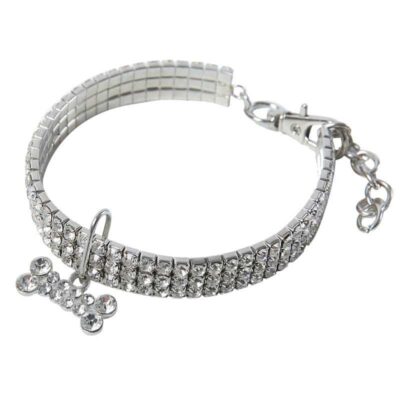 Crystal Bling Rhinestone Dog Collar Adjustable Pet Jewelry For Small Medium Dogs 23 - teedoges 3280039526560 - teedoges