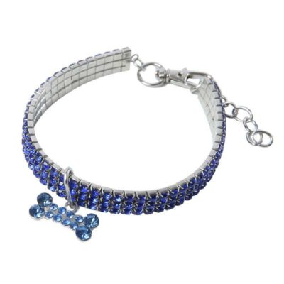 Crystal Bling Rhinestone Dog Collar Adjustable Pet Jewelry For Small Medium Dogs 21 - teedoges 37275080217538 - teedoges
