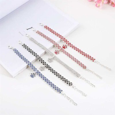Pet Collar With Diamonds Mixed Color Cat Claws Elastic Dog Necklace Jewelry 25 - teedoges 724251c8 23b3 4cc0 9c8e a0847e52d772 - teedoges