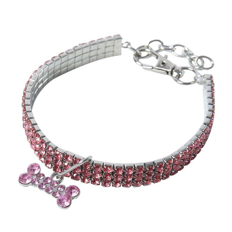 Crystal Bling Rhinestone Dog Collar Adjustable Pet Jewelry For Small Medium Dogs 11 - teedoges Crystal Bling Rhinestone Dog Collar Adjustable Pet Jewelry For Small Medium Dogs - Image 11