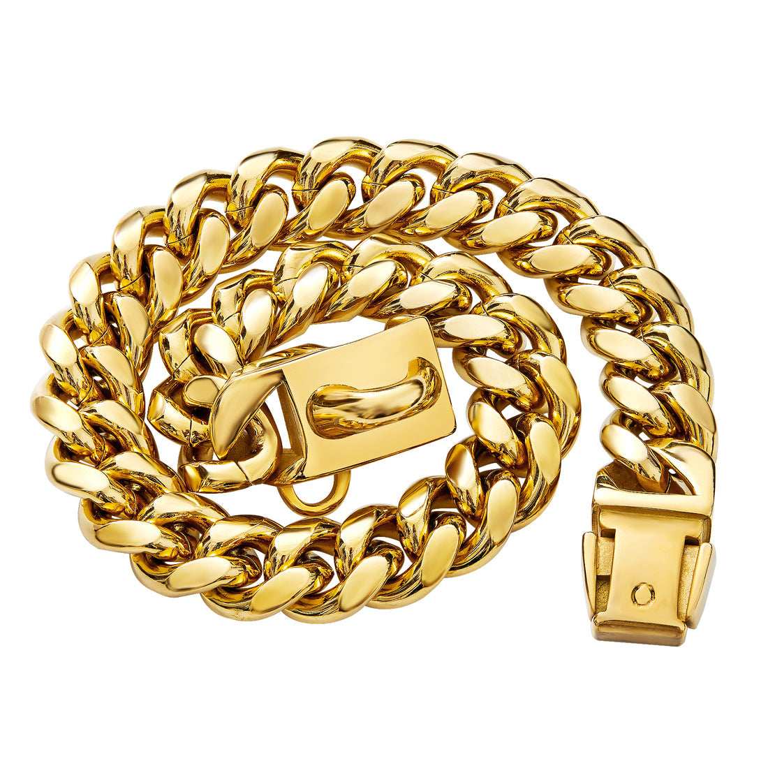 Stainless Steel Cuban Link Chain Pet Collar Secure Lock Buckle Dog Necklace 7 - teedoges Stainless Steel Cuban Link Chain Pet Collar Secure Lock Buckle Dog Necklace - Image 7