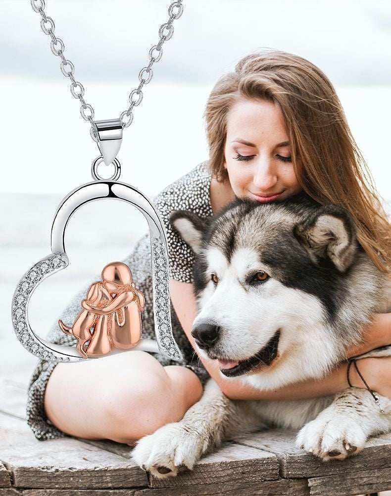 Love Guardian Pendant Girl And Dog Necklace Memorial Jewelry For Pet Owners 3 - teedoges Love Guardian Pendant Girl And Dog Necklace Memorial Jewelry For Pet Owners - Image 3