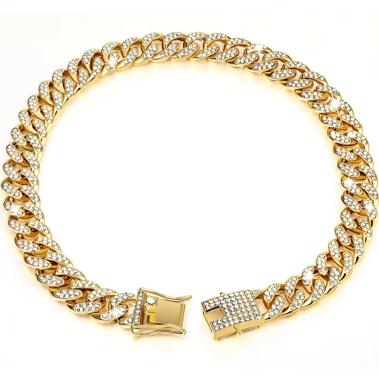 Diamond Hip Hop Dog Cat Pet Collar Cuban Link Chain Jewelry Necklace 5 - teedoges Diamond Hip Hop Dog Cat Pet Collar Cuban Link Chain Jewelry Necklace - Image 5