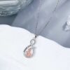 Love Heart Pendant Girl With Dog Necklace Sterling Silver Pet Lover Jewelry