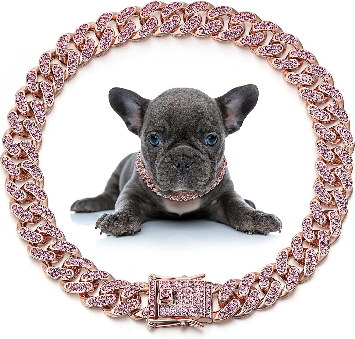 Metal Chain Crystal Collar Necklace Sparkly Pet Jewelry Accessories For Dogs Cats 11 - teedoges Metal Chain Crystal Collar Necklace Sparkly Pet Jewelry Accessories For Dogs Cats - Image 11