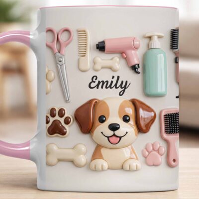 Dog Groomer Personalized Accent Mug Gift For Pet Groomers 20 - teedoges DOG122 AMUG1 - teedoges