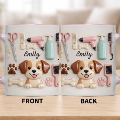Dog Groomer Personalized Accent Mug Gift For Pet Groomers 21 - teedoges DOG122 AMUG2 - teedoges