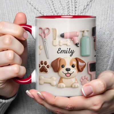 Dog Groomer Personalized Accent Mug Gift For Pet Groomers 15 - teedoges DOG122 AMUG3 - teedoges