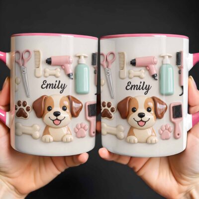 Dog Groomer Personalized Accent Mug Gift For Pet Groomers 16 - teedoges DOG122 AMUG5 - teedoges