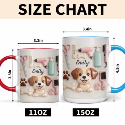 Dog Groomer Personalized Accent Mug Gift For Pet Groomers 17 - teedoges DOG122 AMUG7 - teedoges