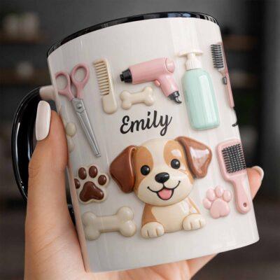 Dog Groomer Personalized Accent Mug Gift For Pet Groomers 19 - teedoges DOG122 AMUG9 - teedoges