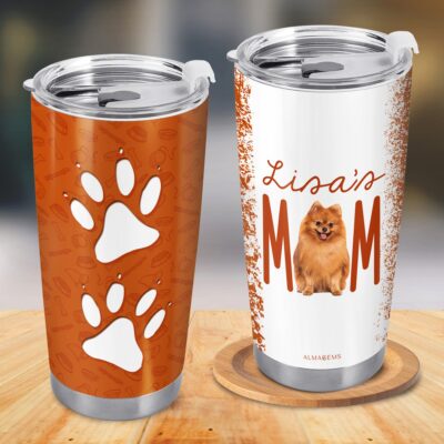 Dog Mom Cat Mom Cute Pet Lover Personalized Stainless Steel Tumbler