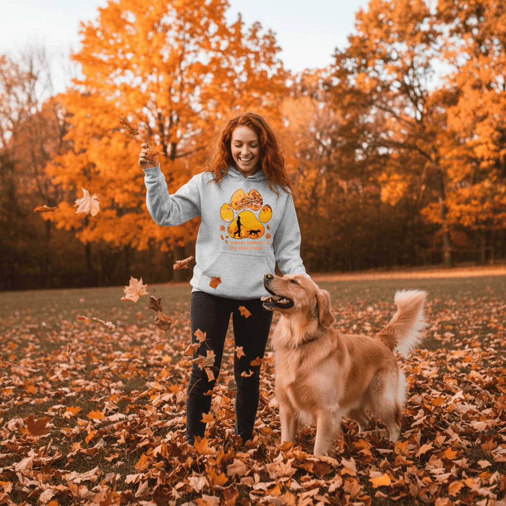 Autumn Leaves Dog Hoodie Fall Graphic Unisex Sweatshirt Pet Lover Apparel 3 - teedoges Autumn Leaves Dog Hoodie Fall Graphic Unisex Sweatshirt Pet Lover Apparel - Image 3
