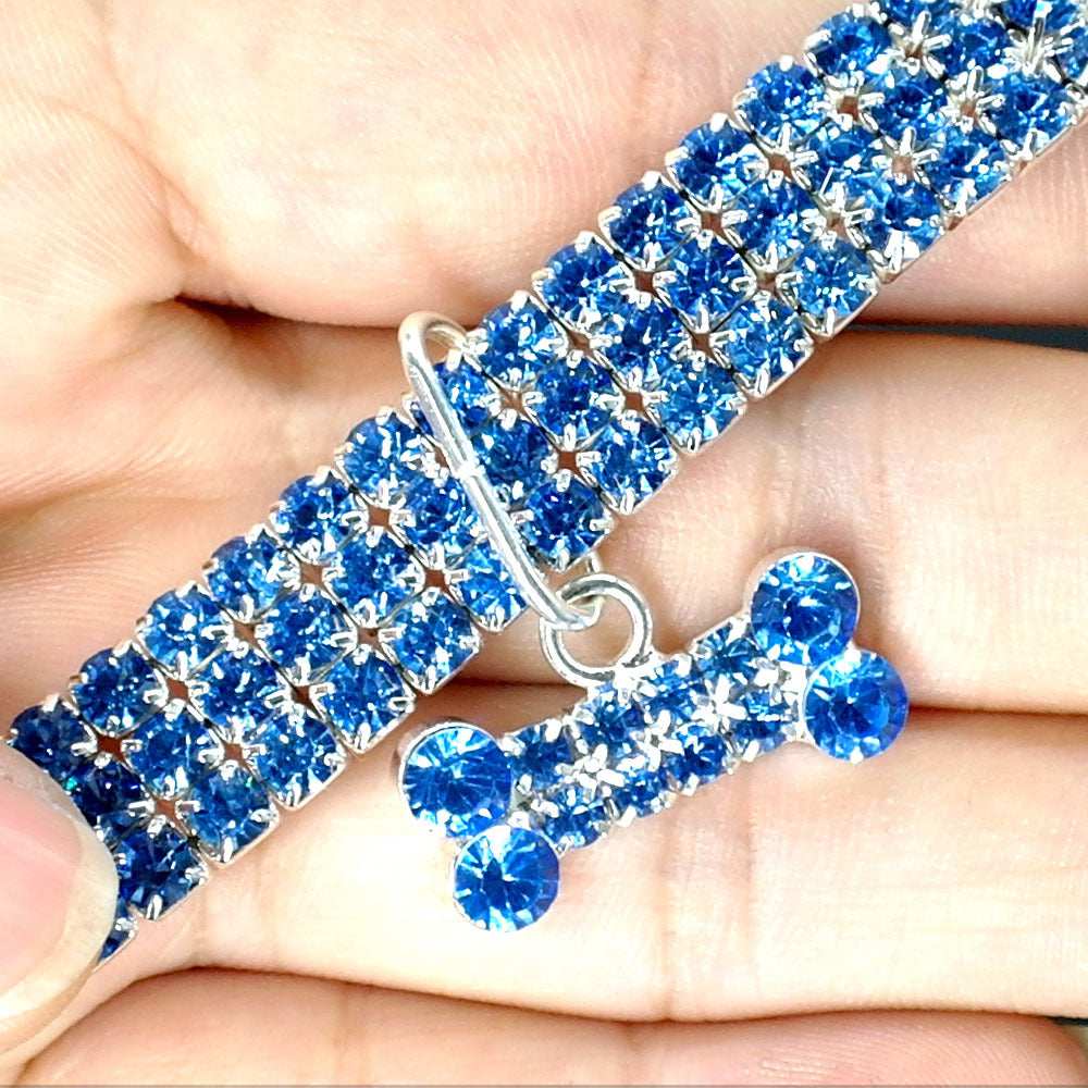 Crystal Bling Rhinestone Dog Collar Adjustable Pet Jewelry For Small Medium Dogs 8 - teedoges Crystal Bling Rhinestone Dog Collar Adjustable Pet Jewelry For Small Medium Dogs - Image 8