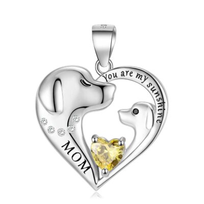 S925 Sterling Silver Cute Dog Necklace Mothers Day Series Long Sweater Chain 33 - teedoges ba432a2e bfa6 45d4 a94c 8b0e2f0e884b - teedoges