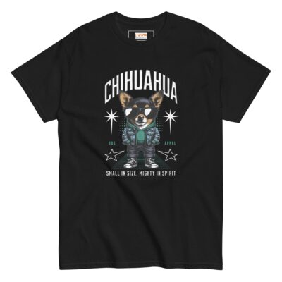 chihuahua t shirt small and mighty t shirt black 373097 - teedoges