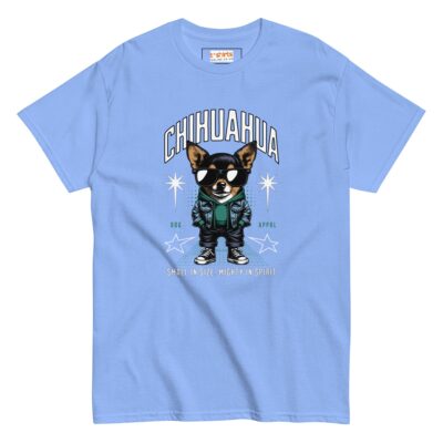 chihuahua t shirt small and mighty t shirt carolina blue 788420 - teedoges
