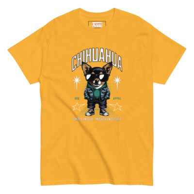 chihuahua t shirt small and mighty t shirt gold 833133 - teedoges
