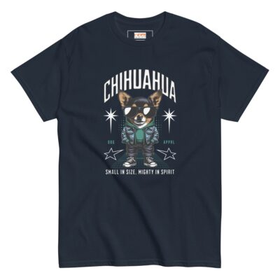 chihuahua t shirt small and mighty t shirt navy 982451 - teedoges