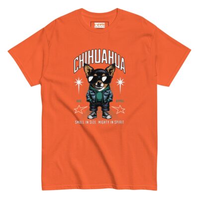 chihuahua t shirt small and mighty t shirt orange 747791 - teedoges