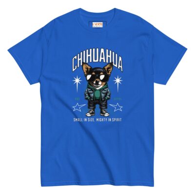 chihuahua t shirt small and mighty t shirt royal 523801 - teedoges