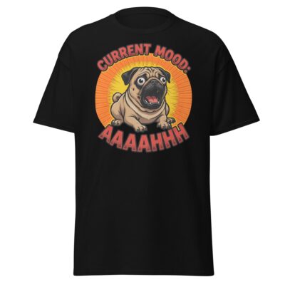 Current Mood Pug T Shirt Stressed Dog Humor Graphic Unisex Cotton Tee 15 - teedoges current mood aaaahhhh pug t shirt funny stressed dog tee black 3353321 - teedoges