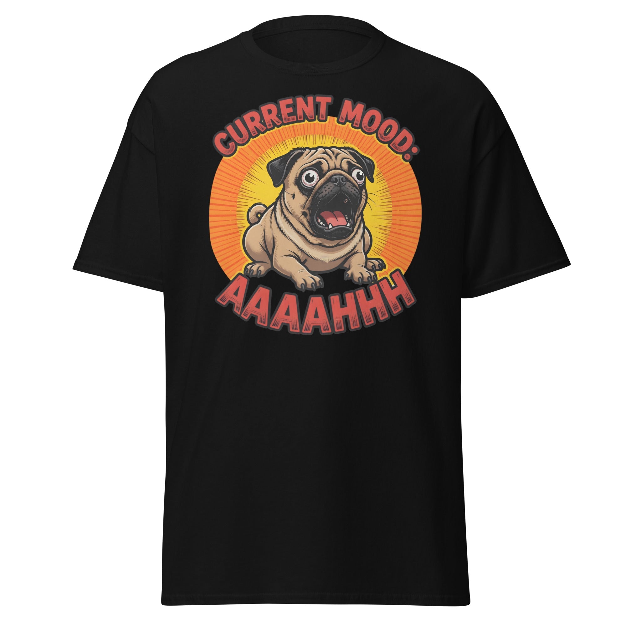 Current Mood Pug T Shirt Stressed Dog Humor Graphic Unisex Cotton Tee 3 - teedoges Current Mood Pug T Shirt Stressed Dog Humor Graphic Unisex Cotton Tee - Image 3