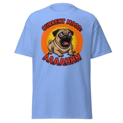 Current Mood Pug T Shirt Stressed Dog Humor Graphic Unisex Cotton Tee 24 - teedoges current mood aaaahhhh pug t shirt funny stressed dog tee carolina blue 1995217 - teedoges