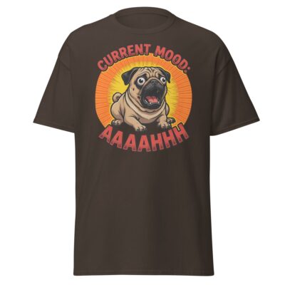 Current Mood Pug T Shirt Stressed Dog Humor Graphic Unisex Cotton Tee 19 - teedoges current mood aaaahhhh pug t shirt funny stressed dog tee dark chocolate 9730752 - teedoges