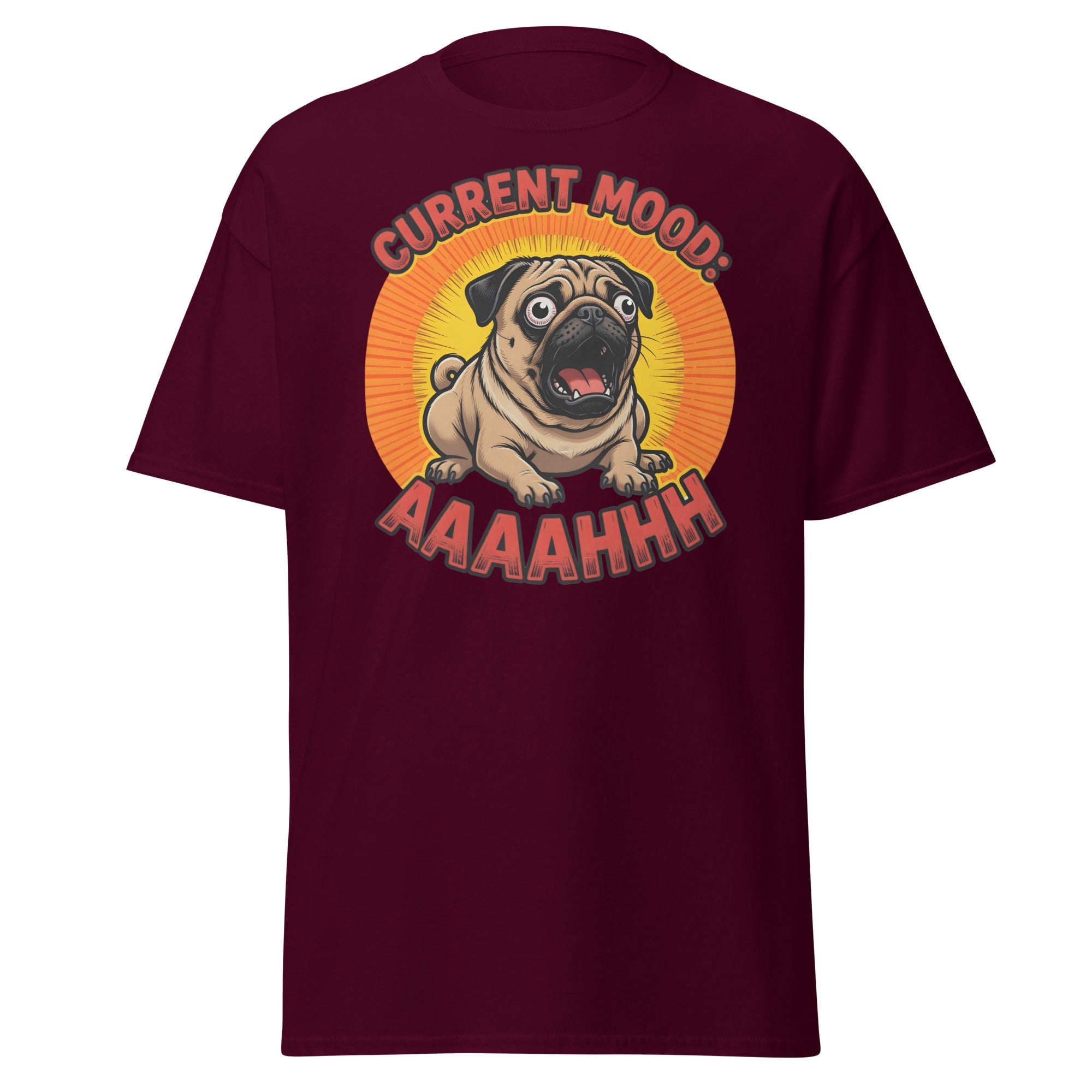 Current Mood Pug T Shirt Stressed Dog Humor Graphic Unisex Cotton Tee 2 - teedoges Current Mood Pug T Shirt Stressed Dog Humor Graphic Unisex Cotton Tee - Image 2