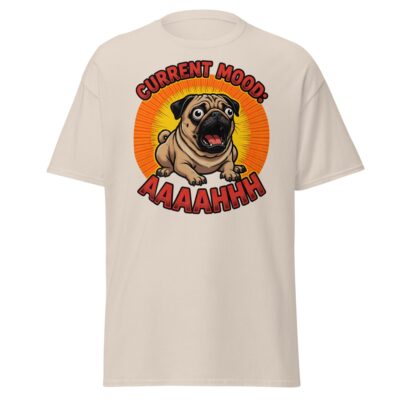 Current Mood Pug T Shirt Stressed Dog Humor Graphic Unisex Cotton Tee 25 - teedoges current mood aaaahhhh pug t shirt funny stressed dog tee natural 1855990 - teedoges