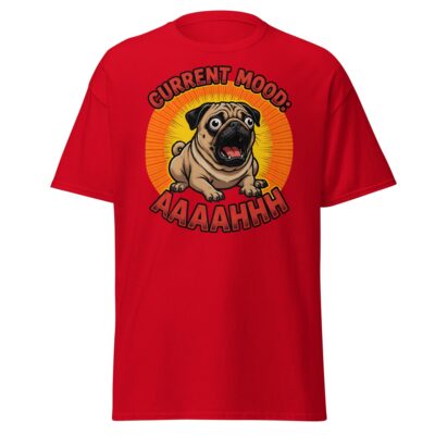 Current Mood Pug T Shirt Stressed Dog Humor Graphic Unisex Cotton Tee 18 - teedoges current mood aaaahhhh pug t shirt funny stressed dog tee red 7026315 - teedoges