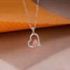 Love Guardian Pendant Girl And Dog Necklace Memorial Jewelry For Pet Owners