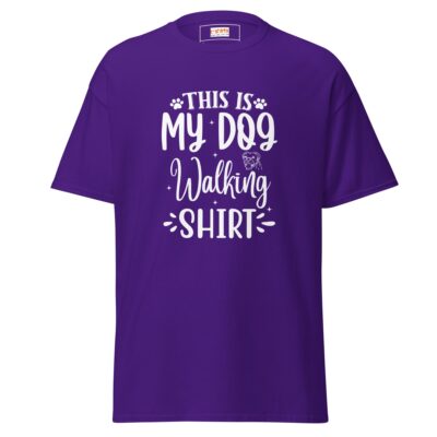Dog Walking T Shirt Professional Walker Apparel Custom Pet Owner Tee 16 - teedoges dog walking t shirt dog t shirt purple 181693 - teedoges