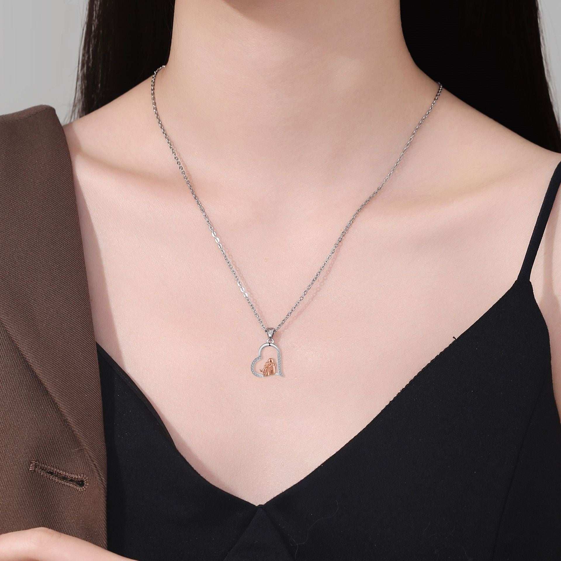 Love Guardian Pendant Girl And Dog Necklace Memorial Jewelry For Pet Owners 4 - teedoges Love Guardian Pendant Girl And Dog Necklace Memorial Jewelry For Pet Owners - Image 4