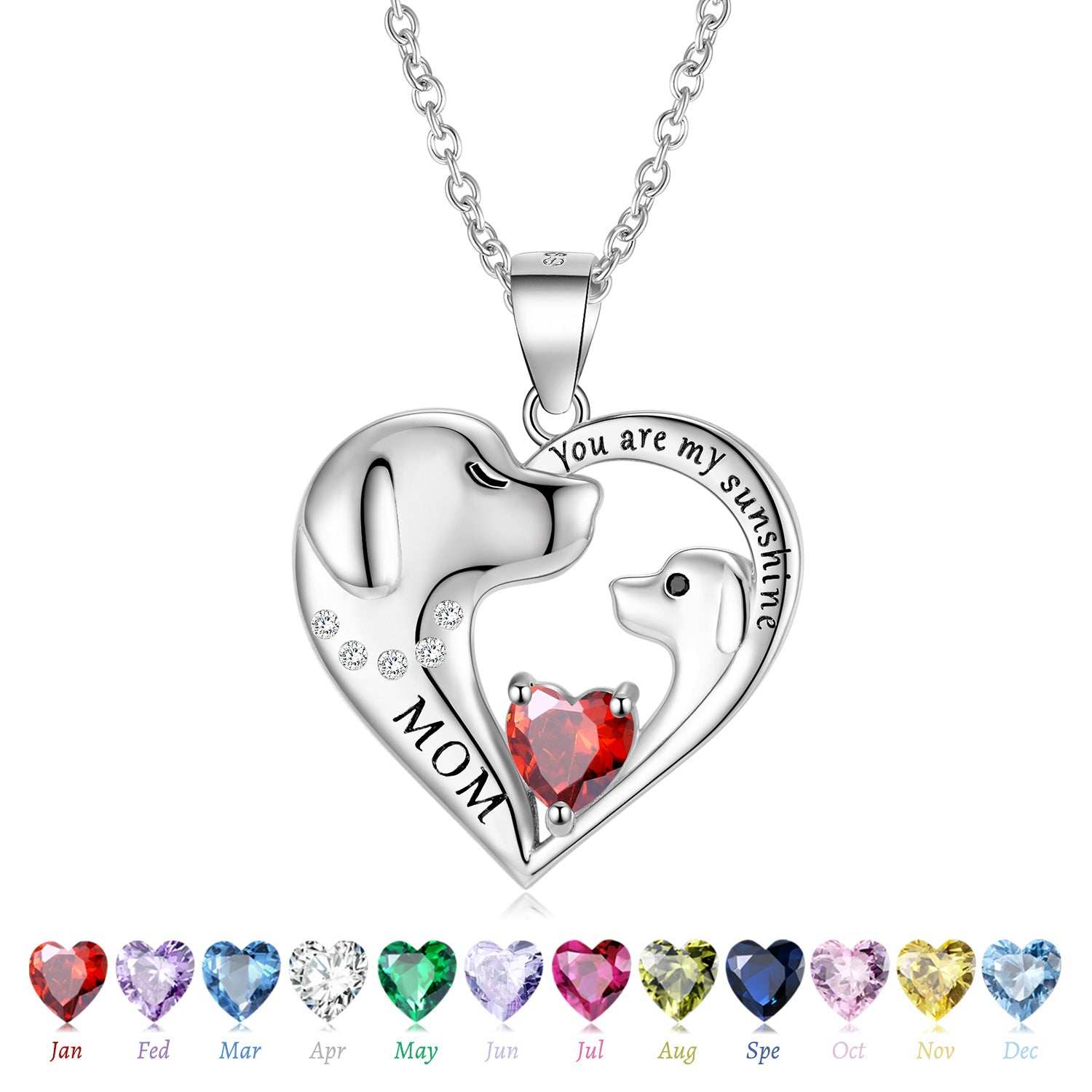 S925 Sterling Silver Cute Dog Necklace Mothers Day Series Long Sweater Chain 1 - teedoges S925 Sterling Silver Cute Dog Necklace Mothers Day Series Long Sweater Chain