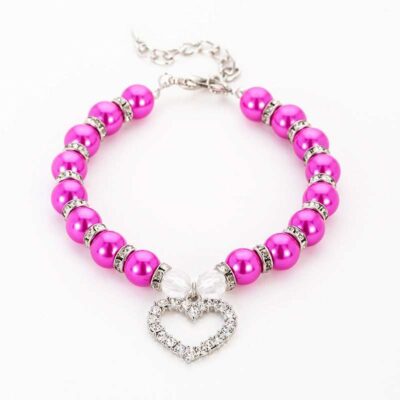 Pearl Necklace Pet Collar With Rhinestone Heart Pendant Cat Dog Jewelry 17 - teedoges f4e8fbde 7863 4445 8061 ac6c17d884aa - teedoges