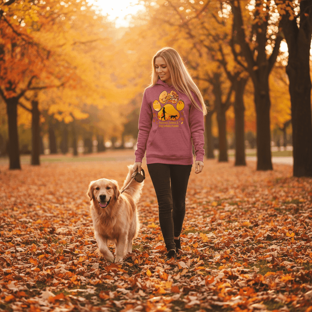 Autumn Leaves Dog Hoodie Fall Graphic Unisex Sweatshirt Pet Lover Apparel 4 - teedoges Autumn Leaves Dog Hoodie Fall Graphic Unisex Sweatshirt Pet Lover Apparel - Image 4