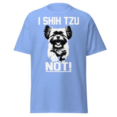i shih tzu not t shirt funny dog lover pun tee carolina blue 9295133 - teedoges