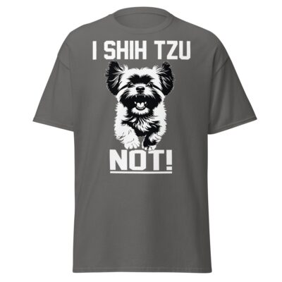 i shih tzu not t shirt funny dog lover pun tee charcoal 5387950 - teedoges